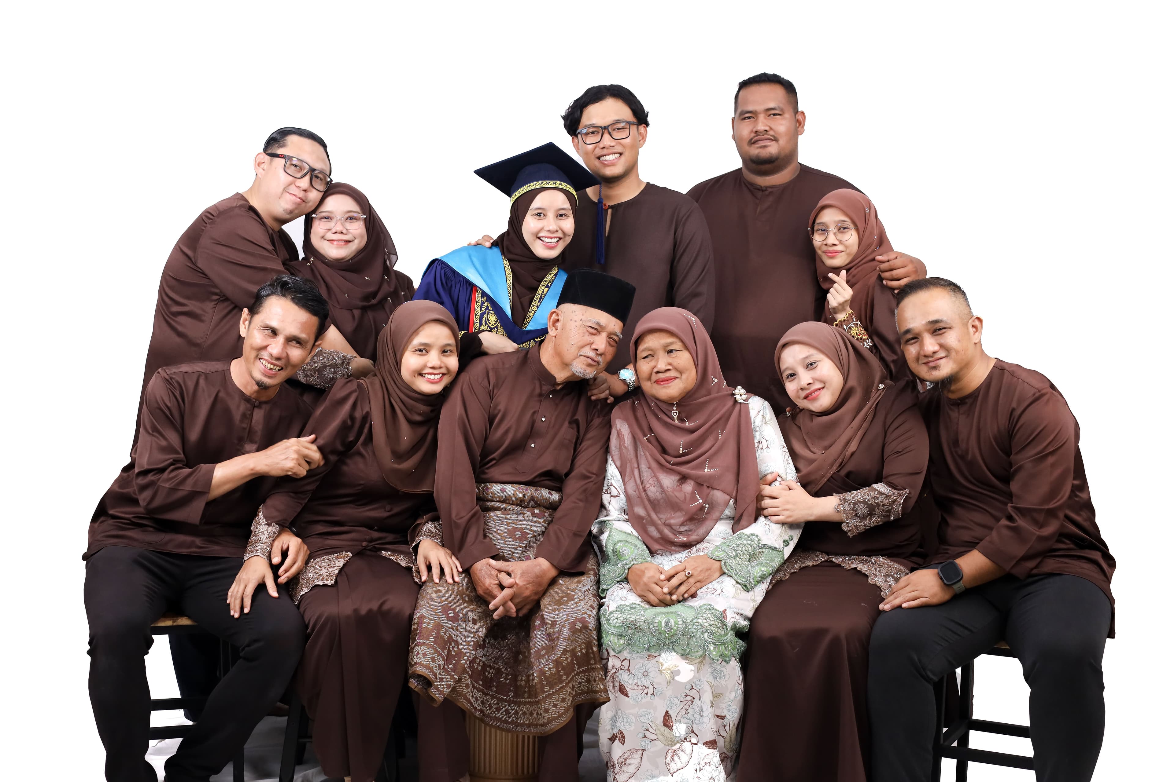 Studio convocation portrait close-up