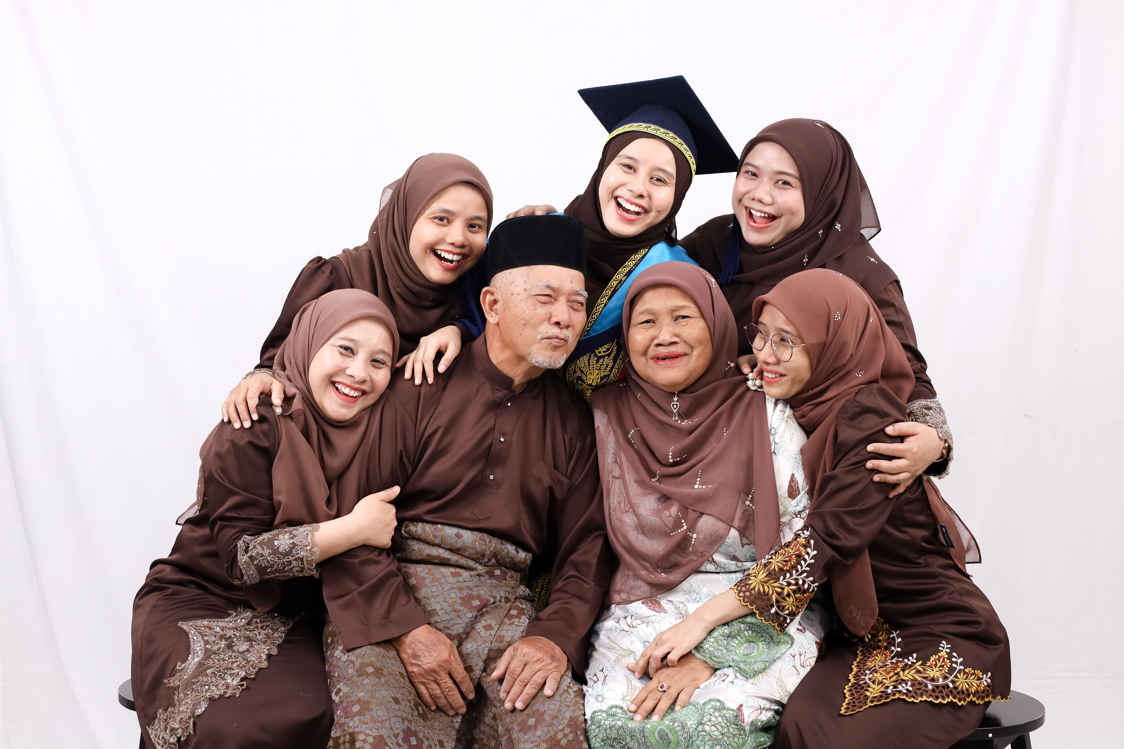 Convocation portrait with calm expression
