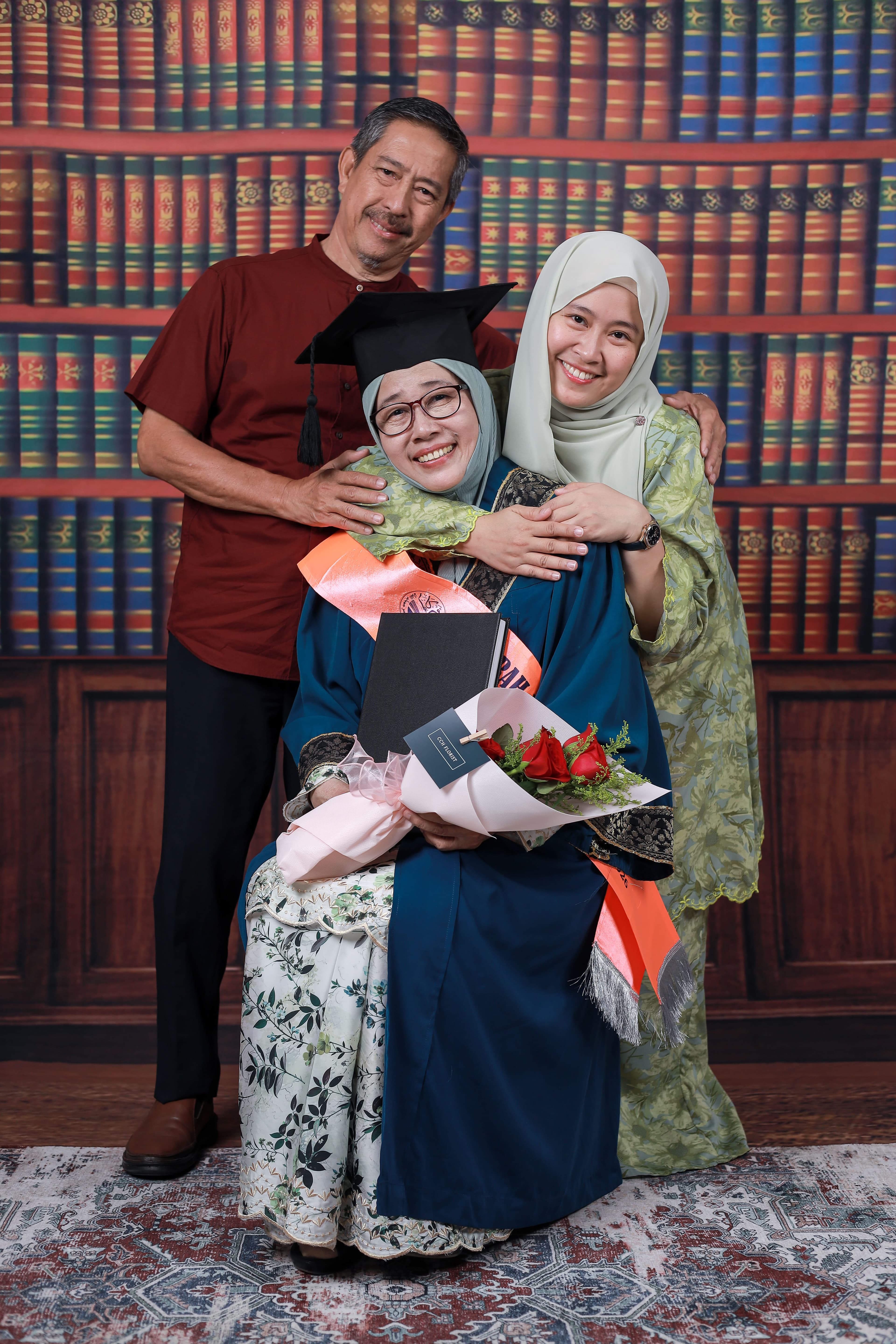 Convocation milestone portrait in studio