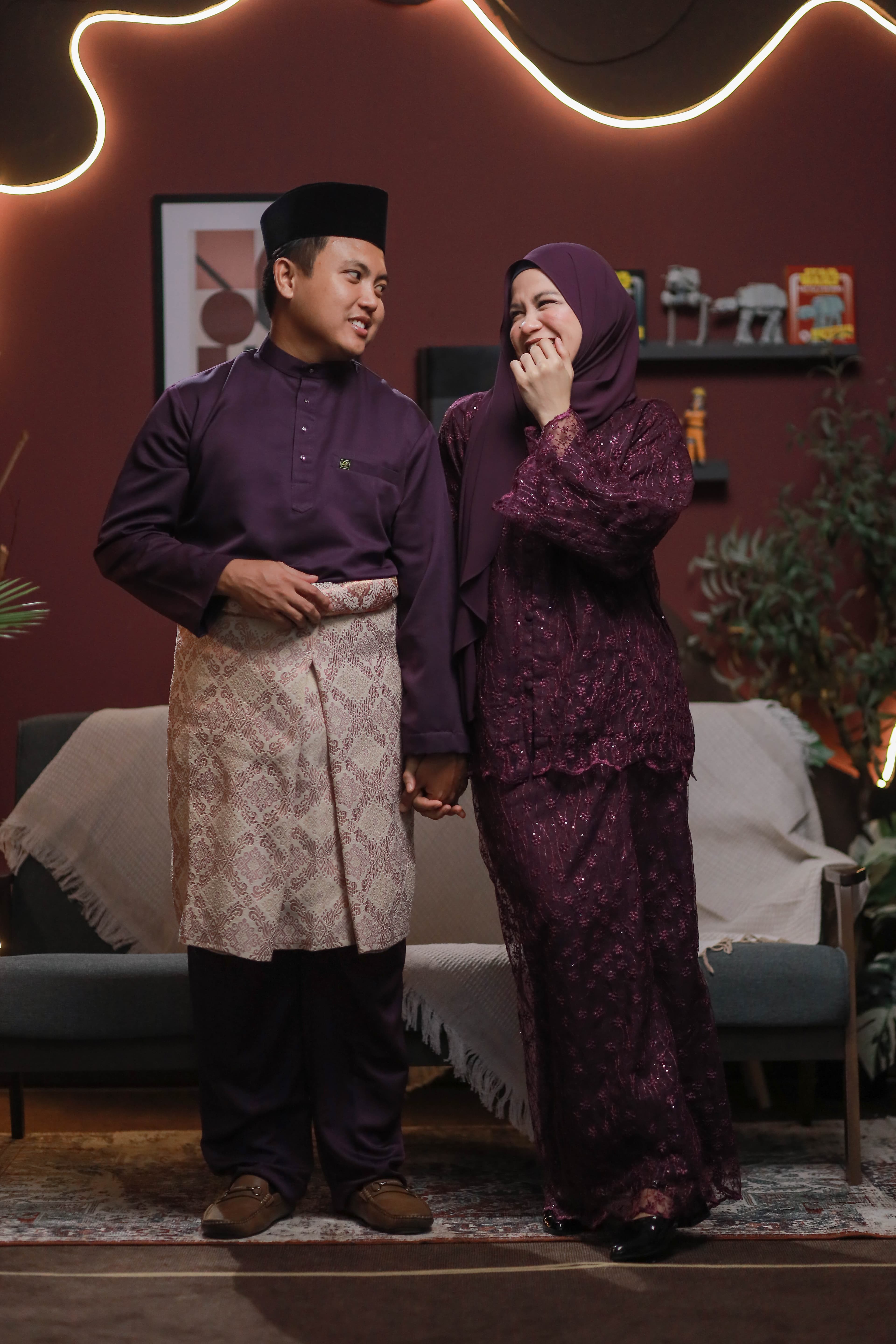 Clean family portrait composition for Raya